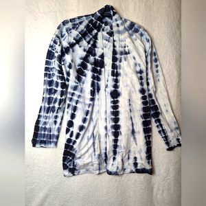 Spirit Jersey tie dye cardigan with pockets size small nwot